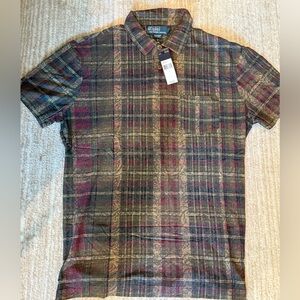 NWT Vintage Y2K Polo by Ralph Lauren Plaid Paisley Polo Deadstock 90s 2000s